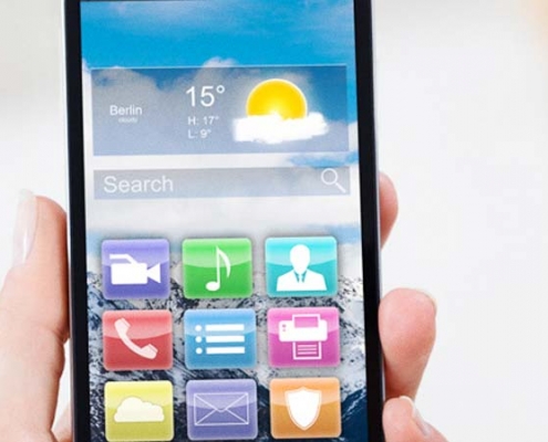 Wetter-App Smartphone